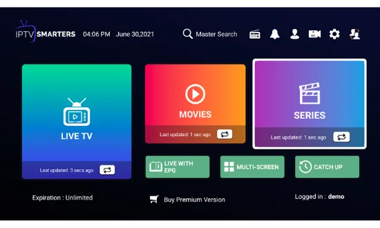 Download IPTV Smarters for pc